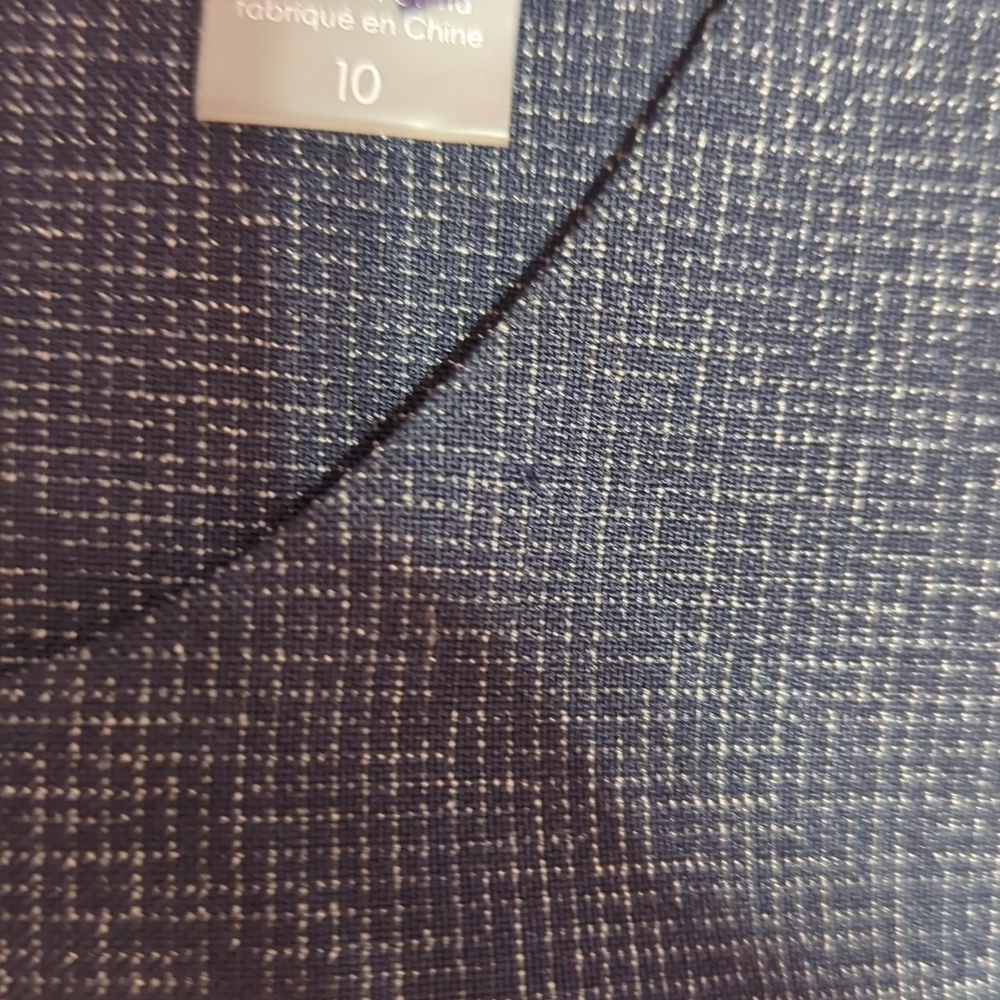 Karl Lagerfeld Paris Two-Tone Pocket Dress In Navy Size 10 - Picture 6 of 10